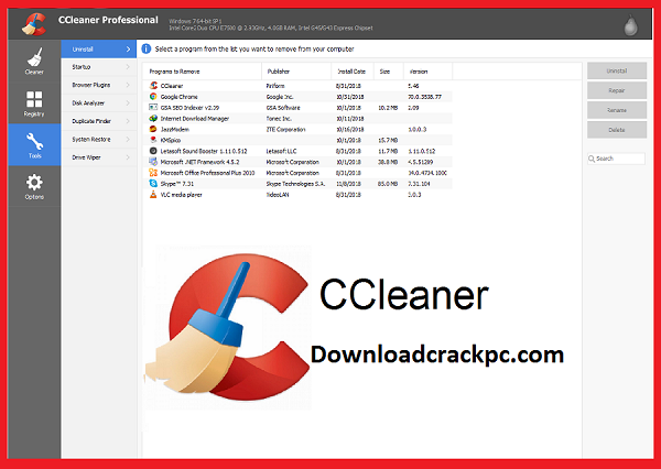 CCleaner Pro Crack With Serial Key Full Version Download