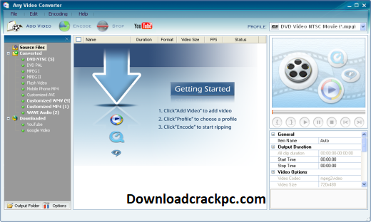 Any Video Converter Crack + Serial Key Free Download Latest Version